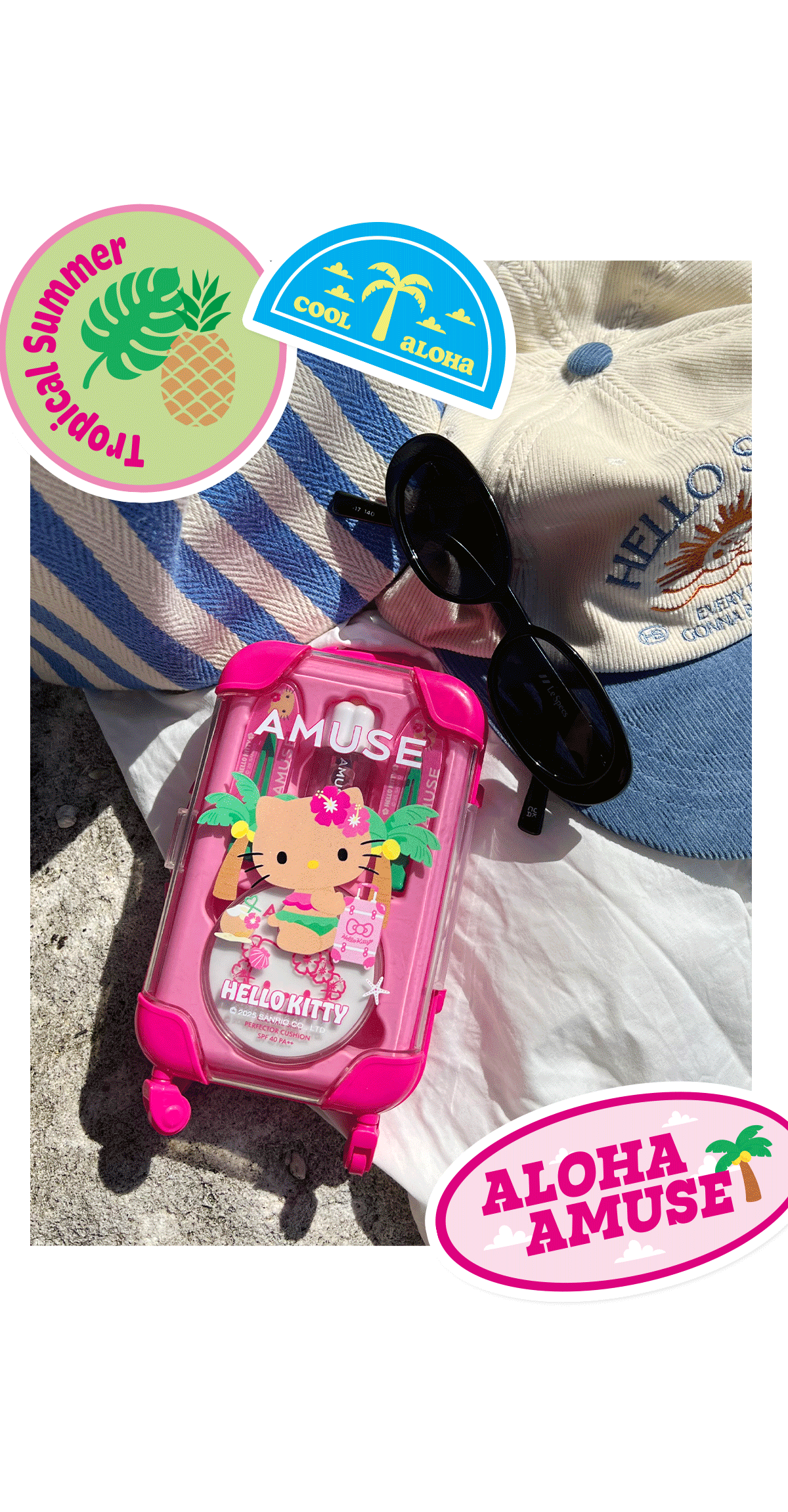 AMUSE Hello Kitty 陽光親吻速效迷你彩妝箱【2款色號】