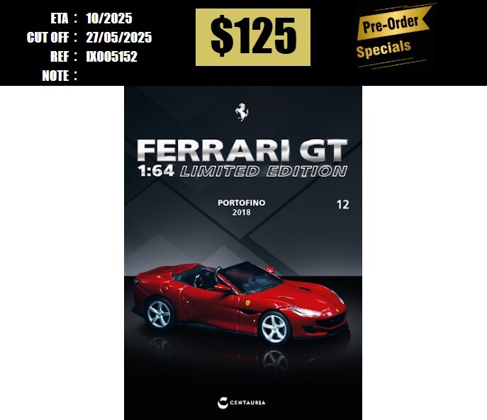 PO-$125 * IXO * 1:64 FERRARI PORTOFINO 2018 English Version [OD15/05]