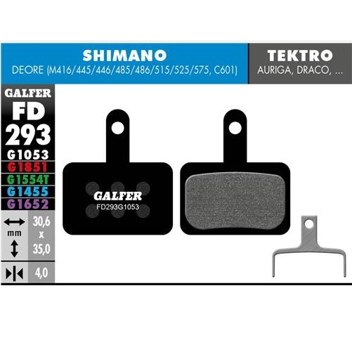 Galfer 剎車皮 FD293 (Shimano Deore用)