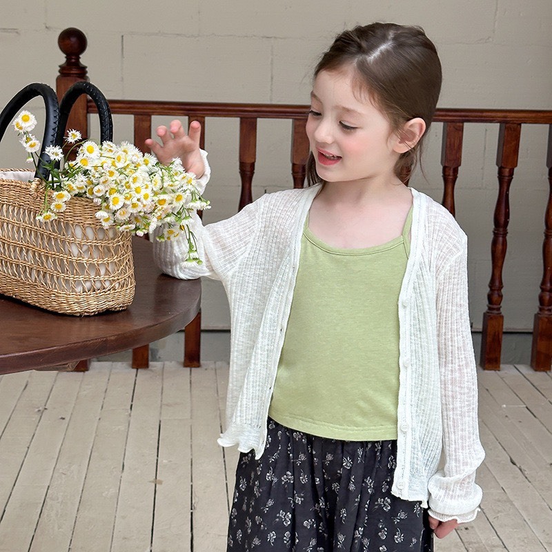 荷葉邊針織薄款外套