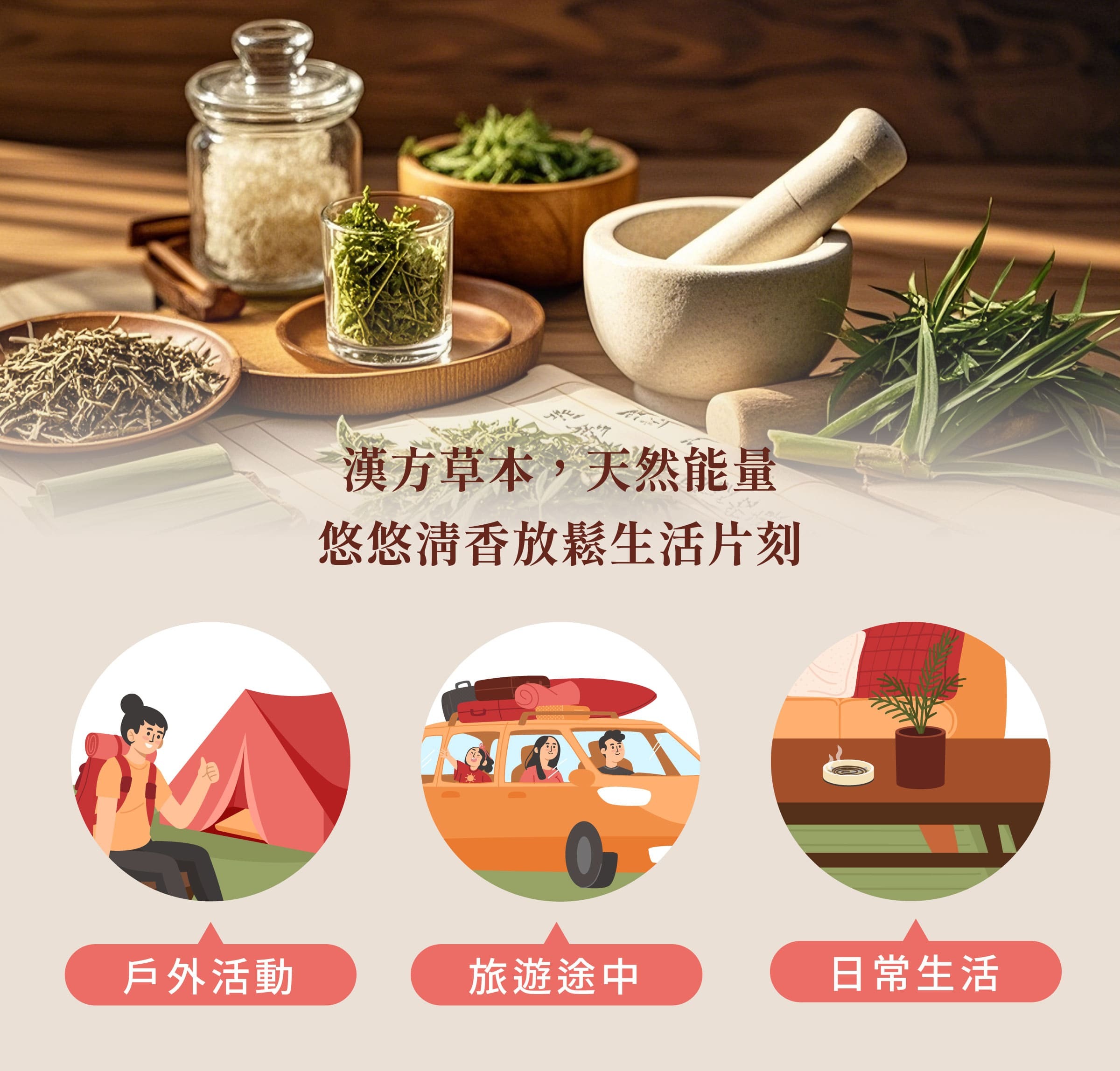 登義台灣艾草薰香使用情境