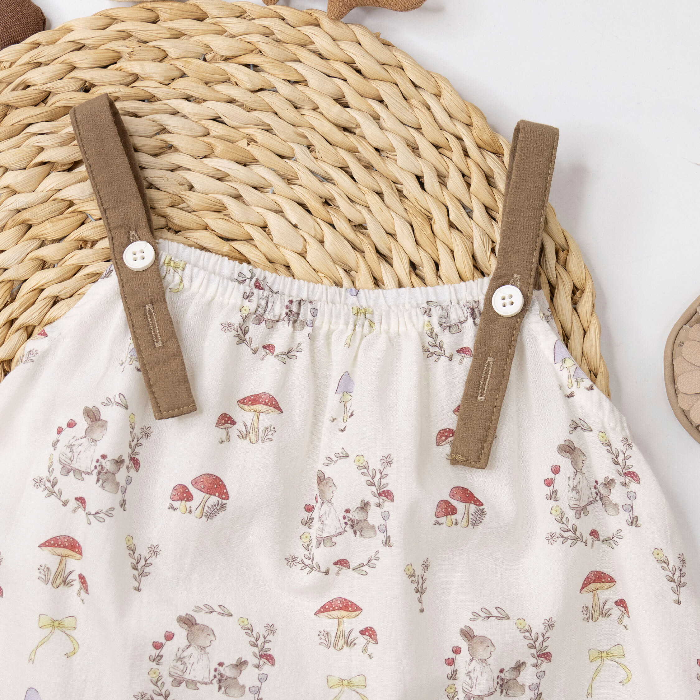 可愛兔兔蘑菇舒適棉質背心 (H50443)