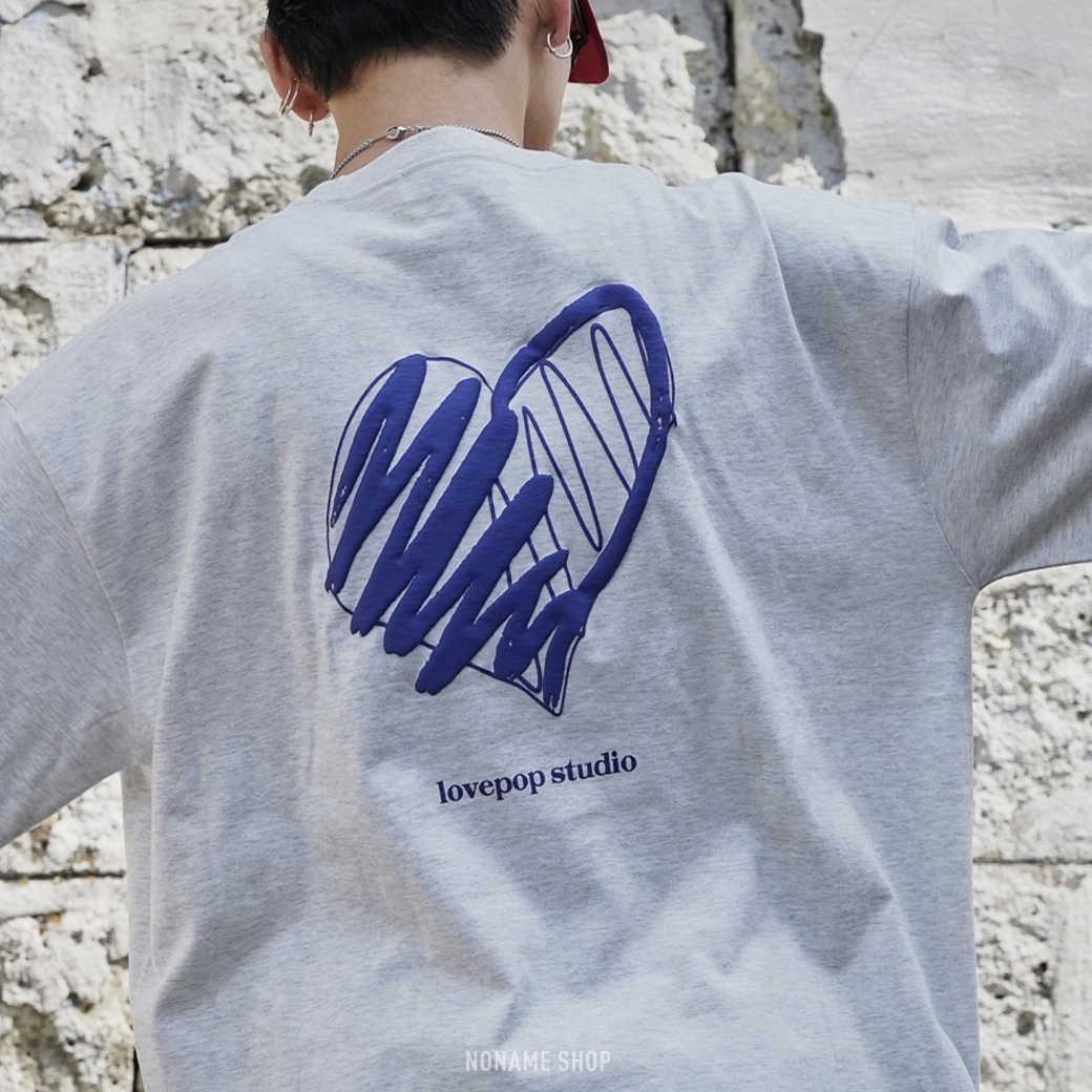 PUBLUX Lovepop Studio 泡棉 愛心 落肩 短袖 三色 (男款)