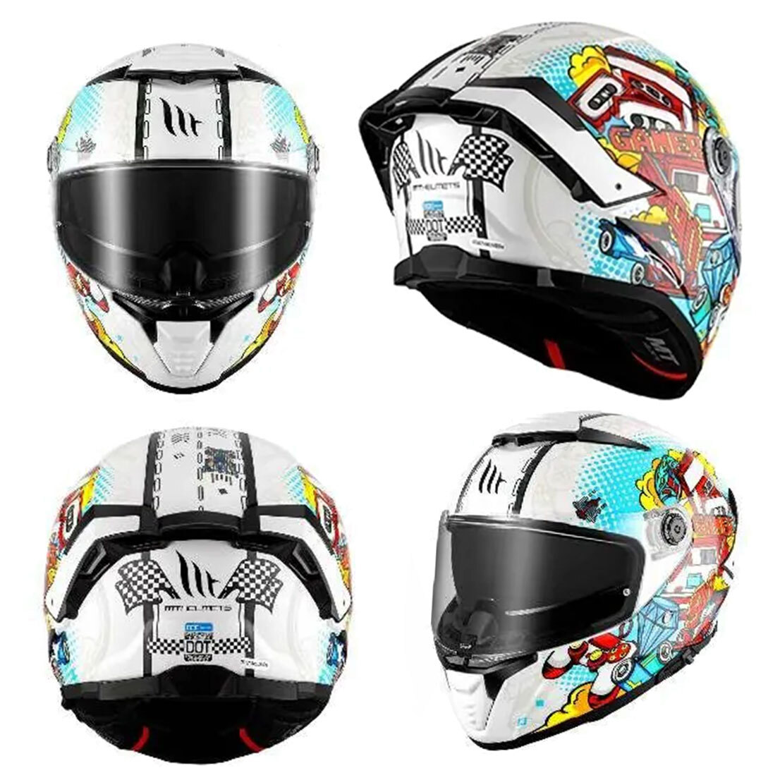 MT THUNDER 4 SV 雷神4 童趣 彩繪 全罩安全帽