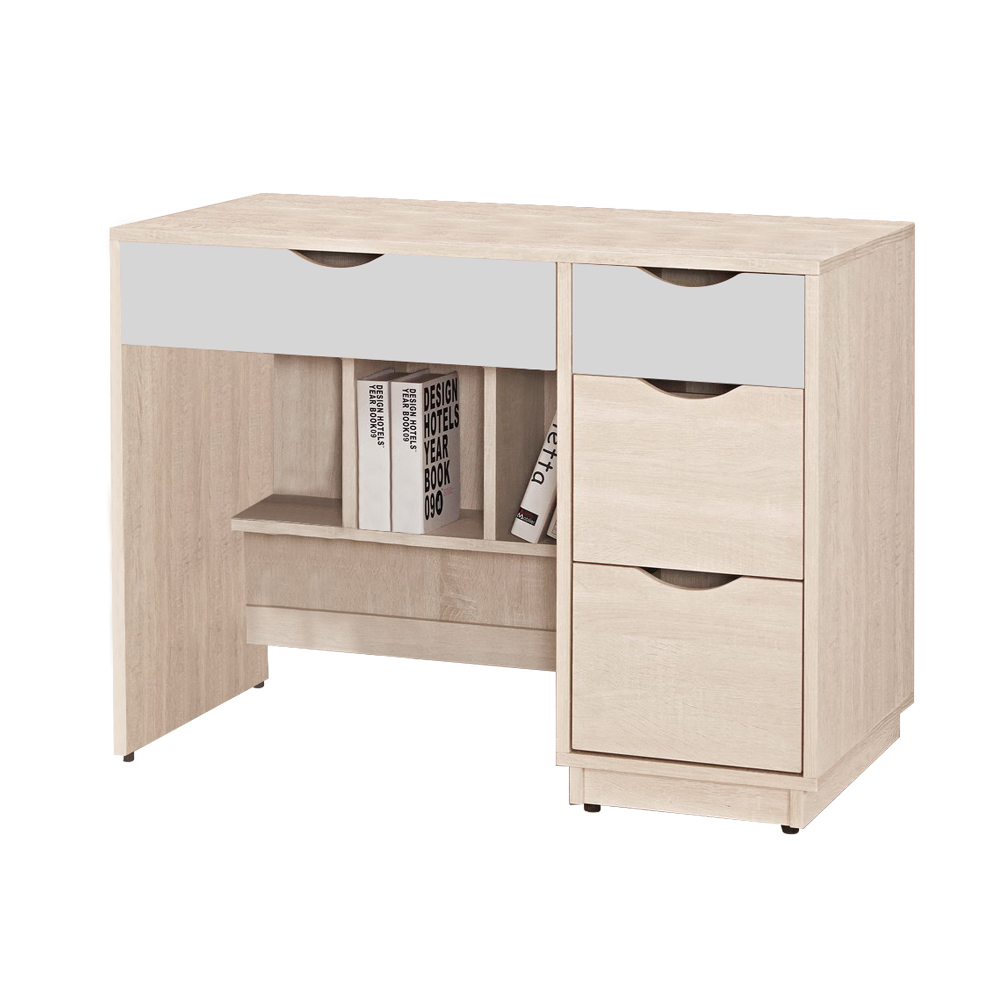 斯緹3.2尺藍色四抽書桌/工作桌