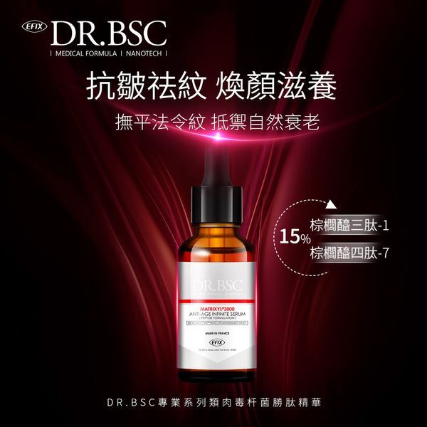 EFIX DR.BSC⭐肌膚年輕10年方案⭐法國類肉毒桿菌勝肽精華(含15%濃度胜肽複合物:MATRIXYL®3000)(30毫升)【原裝正品行貨】