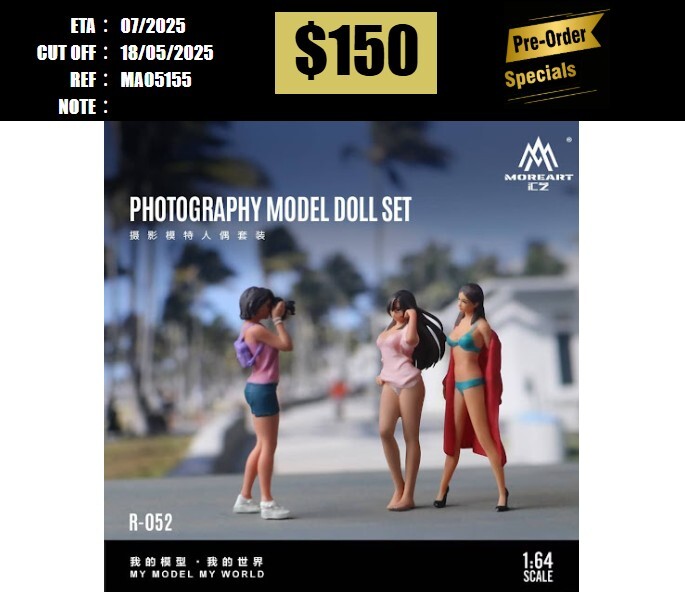 PO-$150 * MOREART * 1:64 FIGURE-PHOTOGRAPHY MODEL DOLL SET(MO223052) [OD15/05]