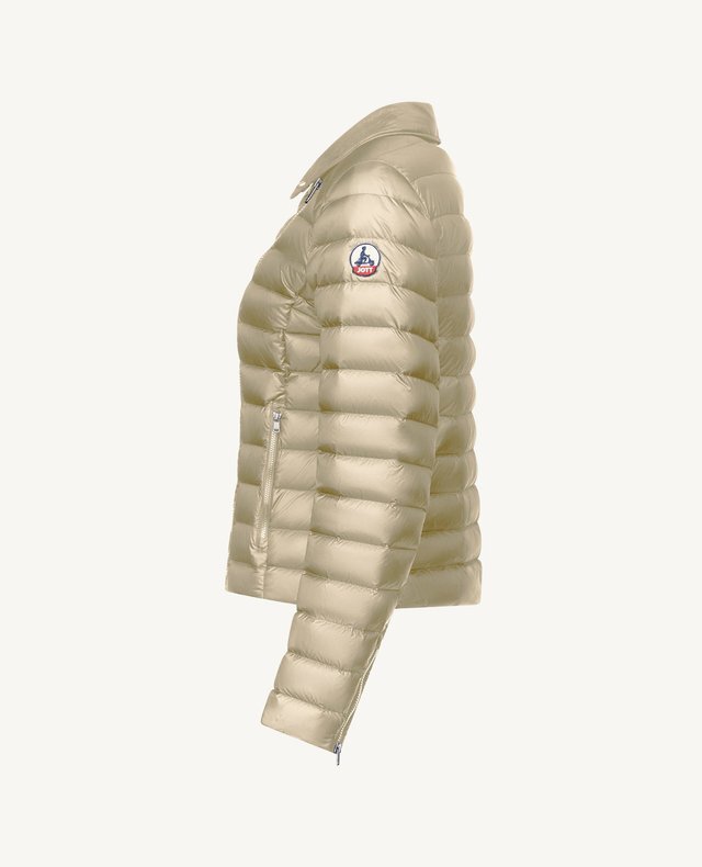 【JOTT】EMI斜拉鍊羽絨外套(卡其)