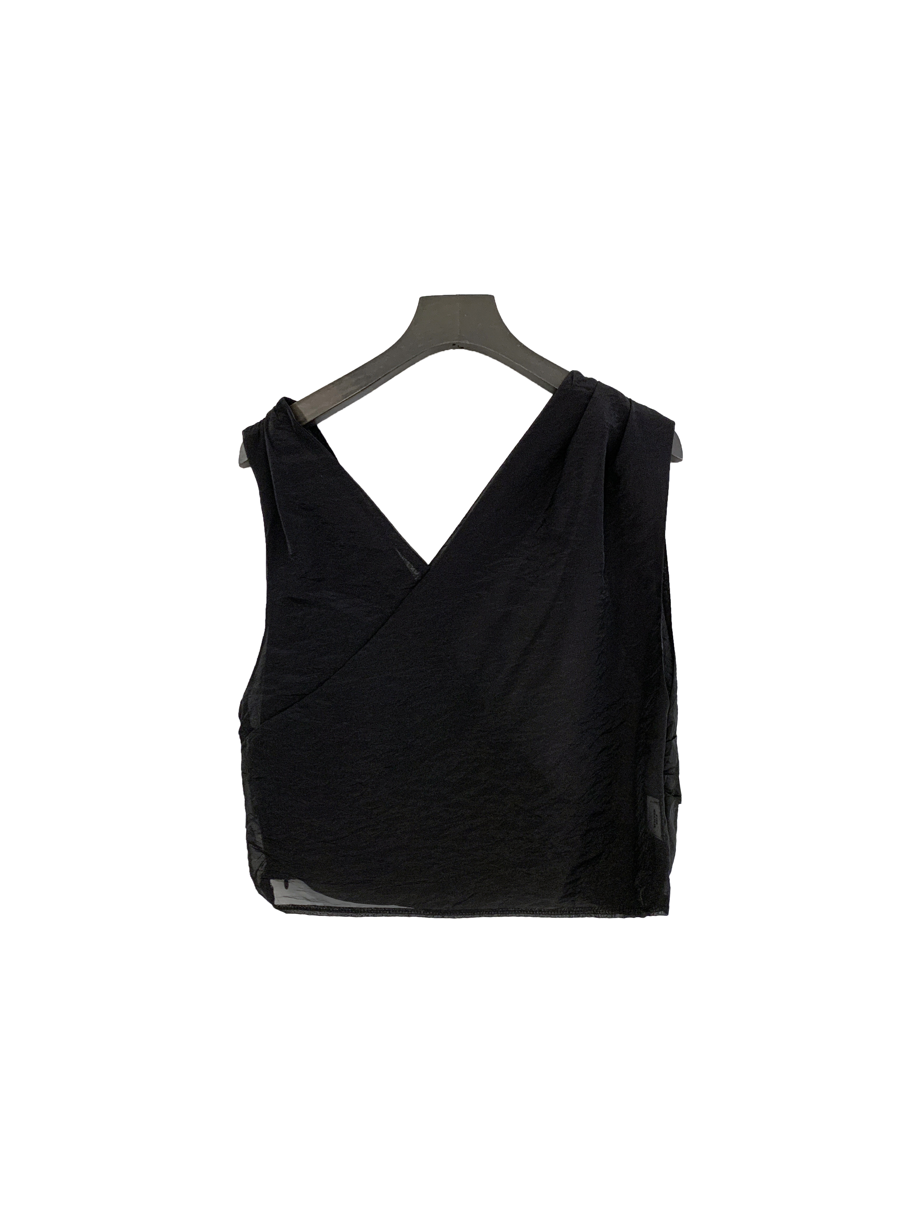 不對稱紗衣(黑現貨)