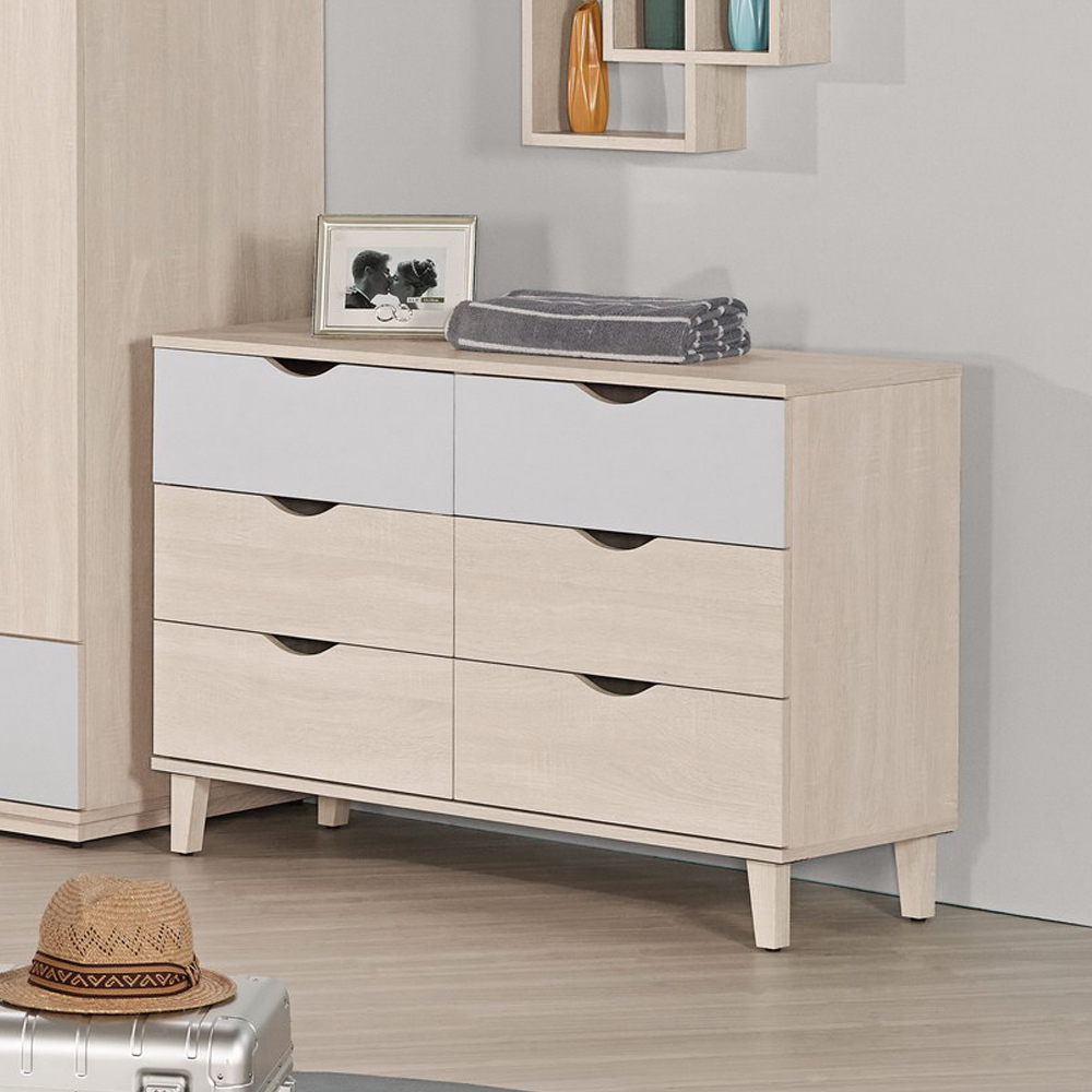 斯緹3.6尺藍色六斗櫃/六抽收納櫃/置物櫃