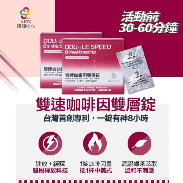 銳速 RACE ON 【長時專注】雙速咖啡因雙層錠 一盒12錠