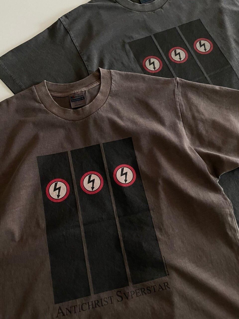 洗水英文字圖案短袖Tee ARCHIVE-344T