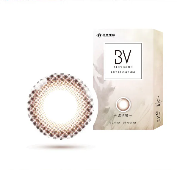 BioVision 台塑生醫彩色月拋-波卡褐Poca Hazel 1片裝