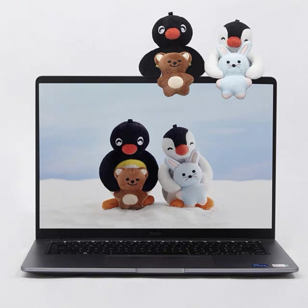 PINGU 電腦掛 吊飾 辦公療癒小物 毛絨玩具 趴趴擺件 情侶款 送禮 /代購