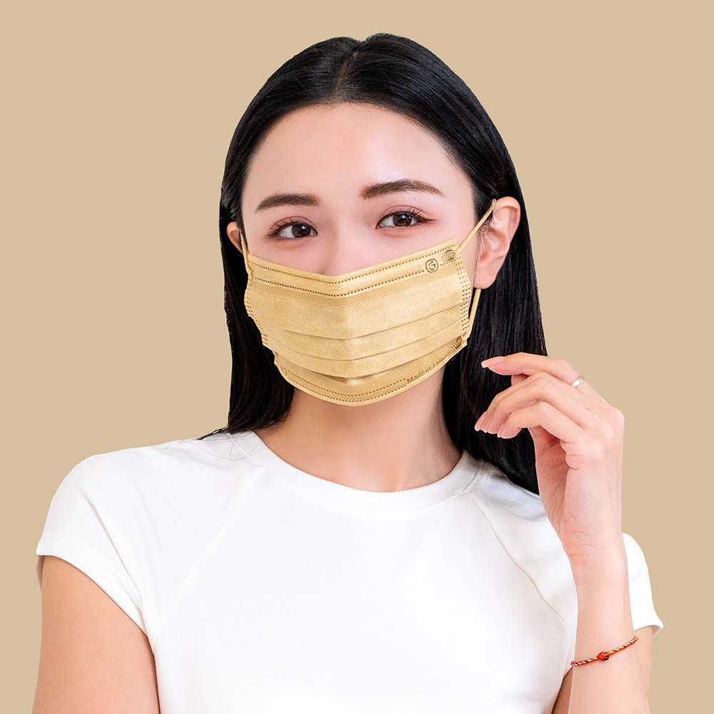 鉅瑋醫療口罩X純色系列-拿鐵棕(50片/盒)