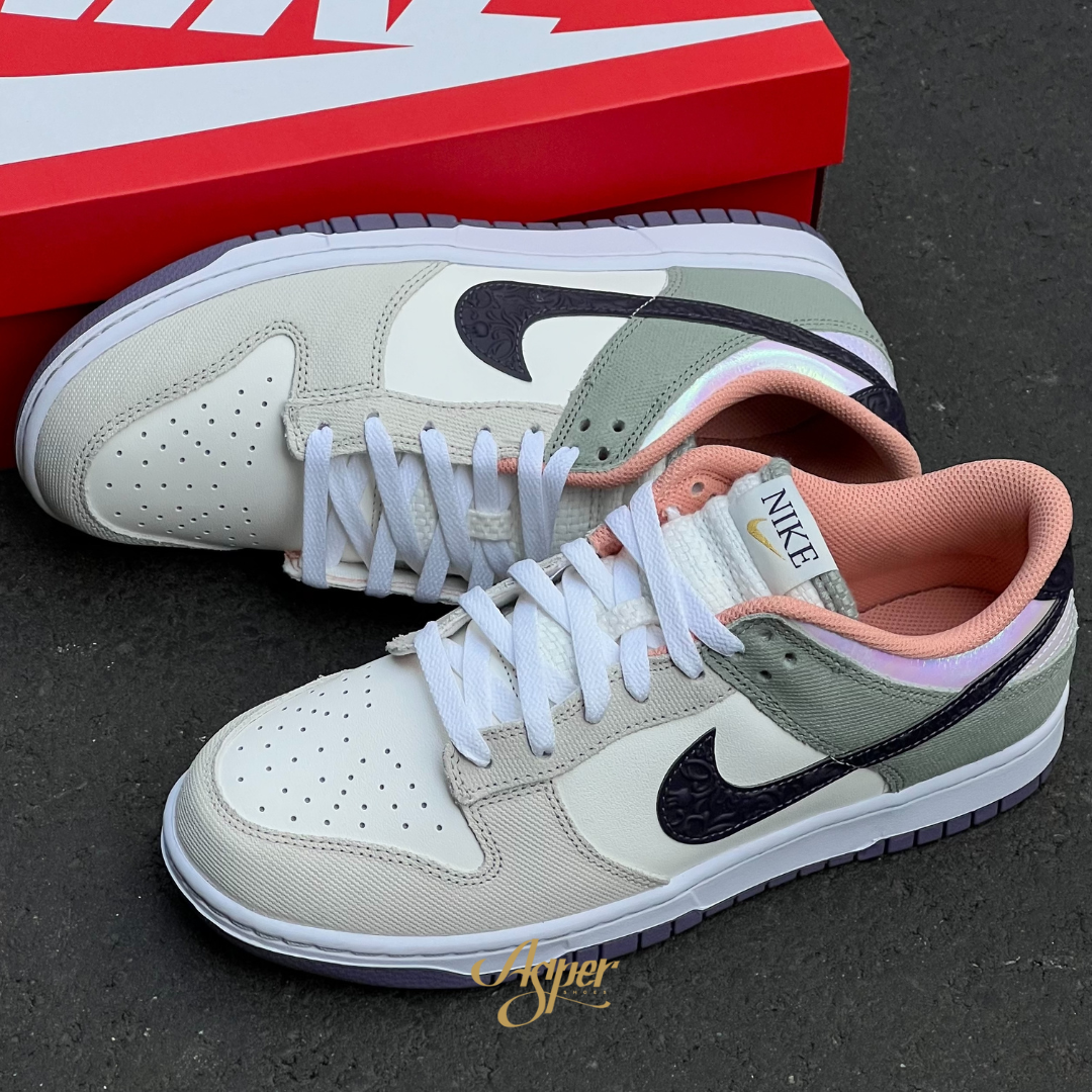 NIKE Dunk Low Retro SE "Nola" 灰綠 皮革 炫彩 異材質 男鞋 HV5750-133 V