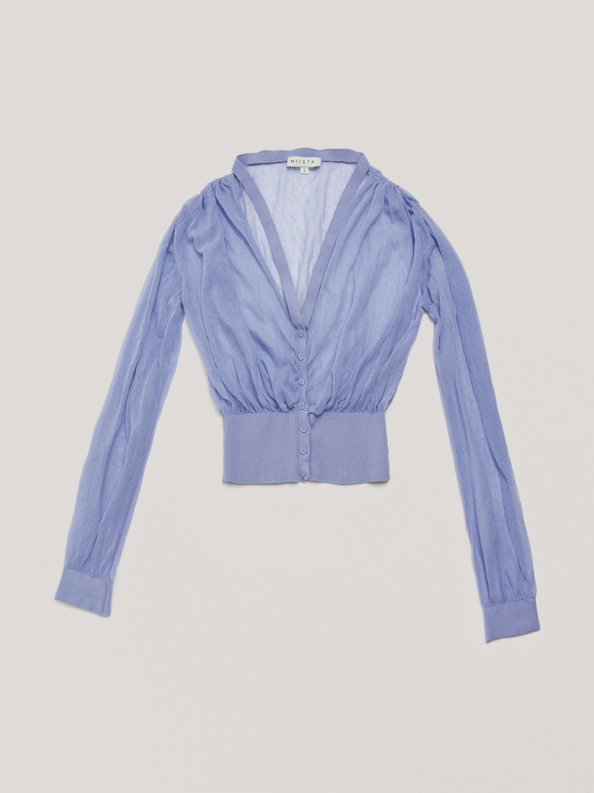 MIISTA Amber Sky Blue Knit Cardigan 上衣