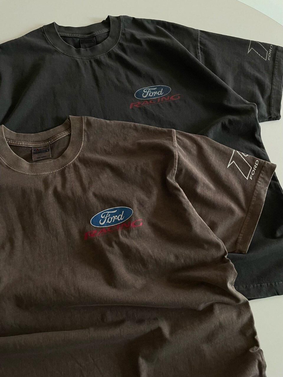 洗水英文字圖案短袖Tee ARCHIVE-347T