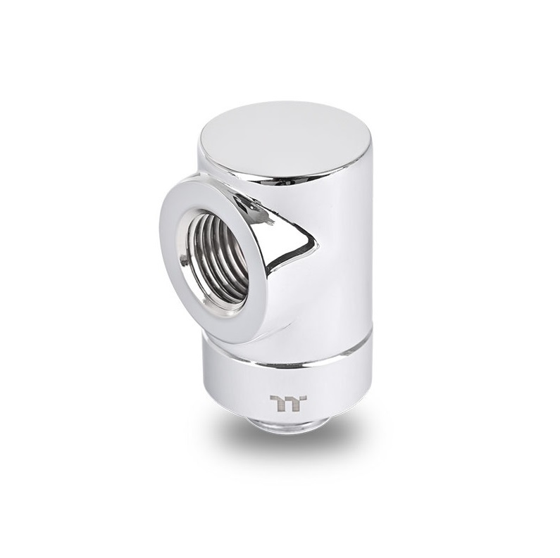 米特3C數位–曜越 Pacific F-Pro 90度管接頭–銀色/CL-W438-CU00SL-A