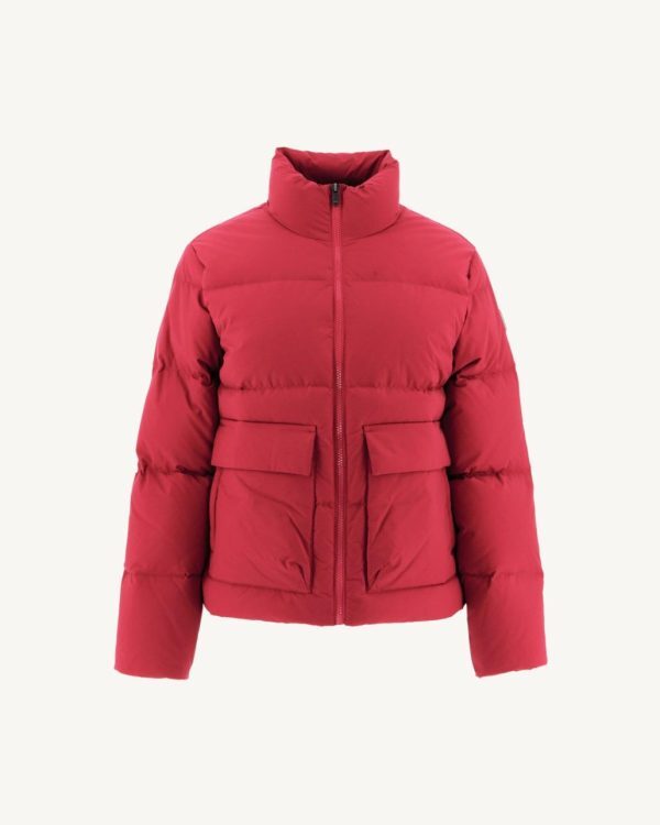 【JOTT】SHE造型口袋羽絨外套(紅)