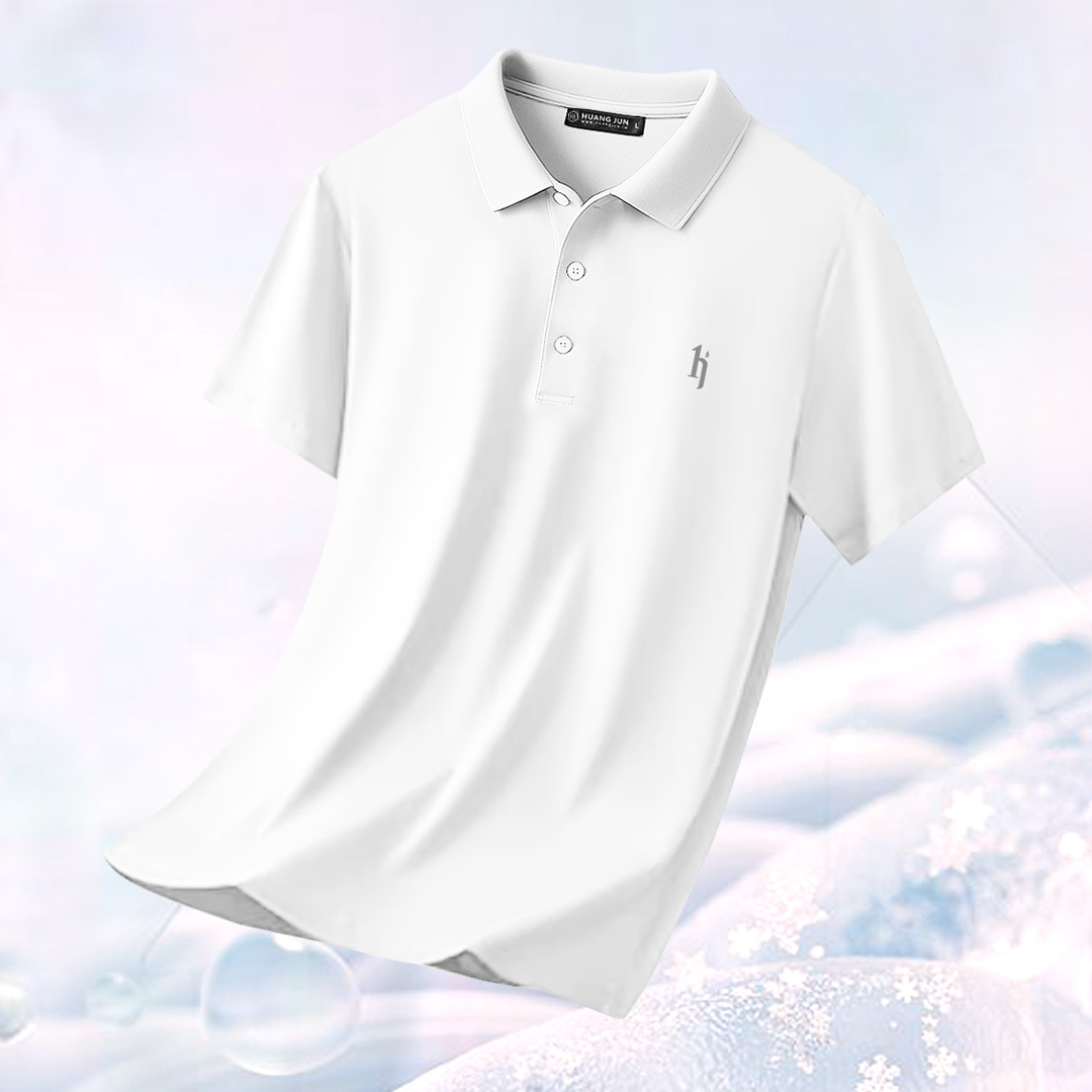 Sorona冰感認證-透沁涼感POLO衫-白色