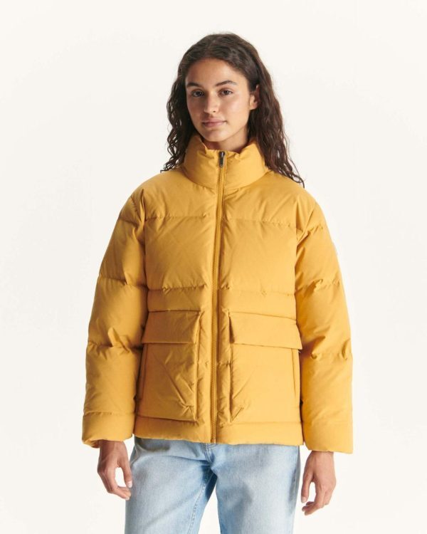 【JOTT】SHE造型口袋羽絨外套(黃)
