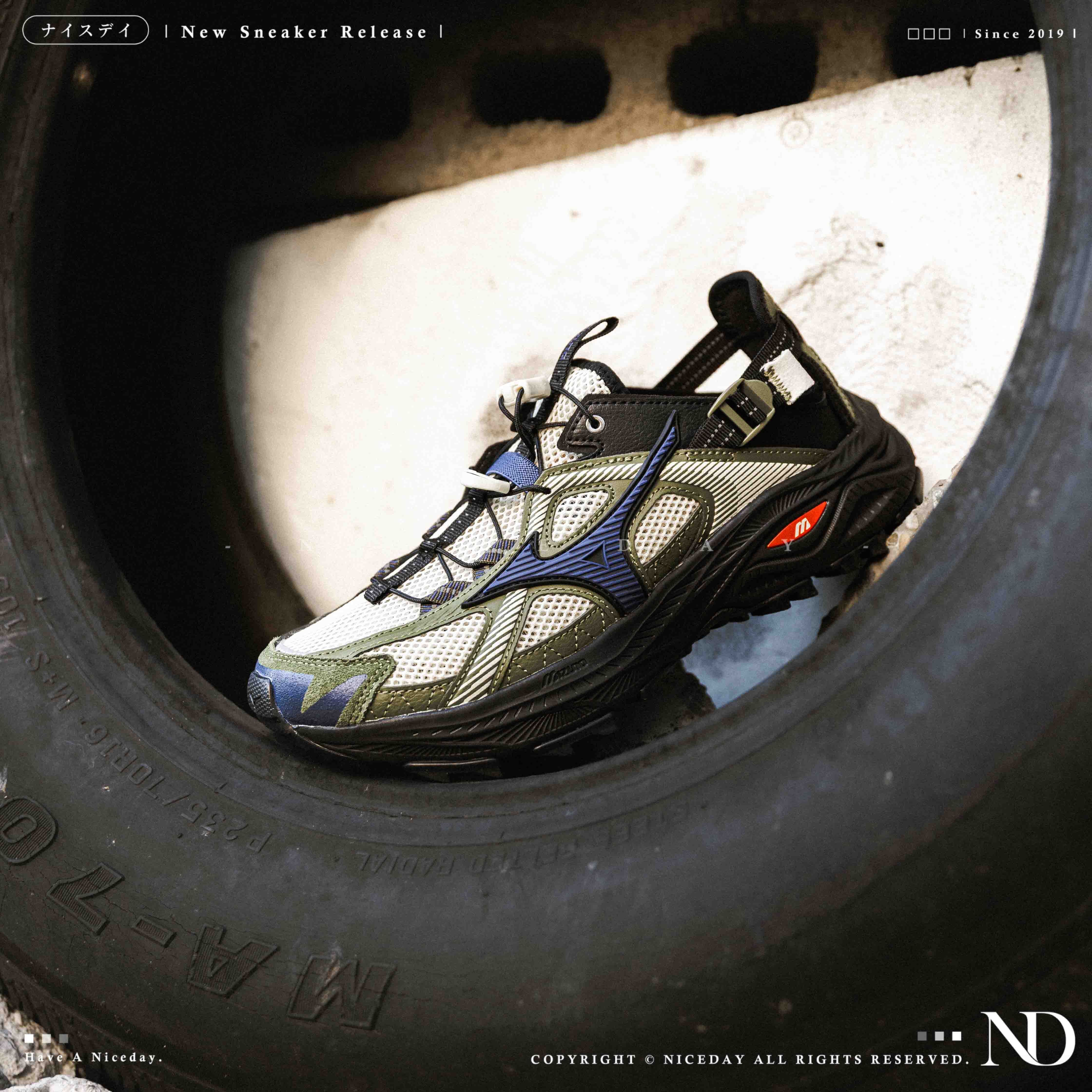 NICEDAY 代購 Mizuno Trail se 軍綠 綠紫 深綠 森林綠 工裝 機能鞋 登山 復古 穿搭 D1GH241901