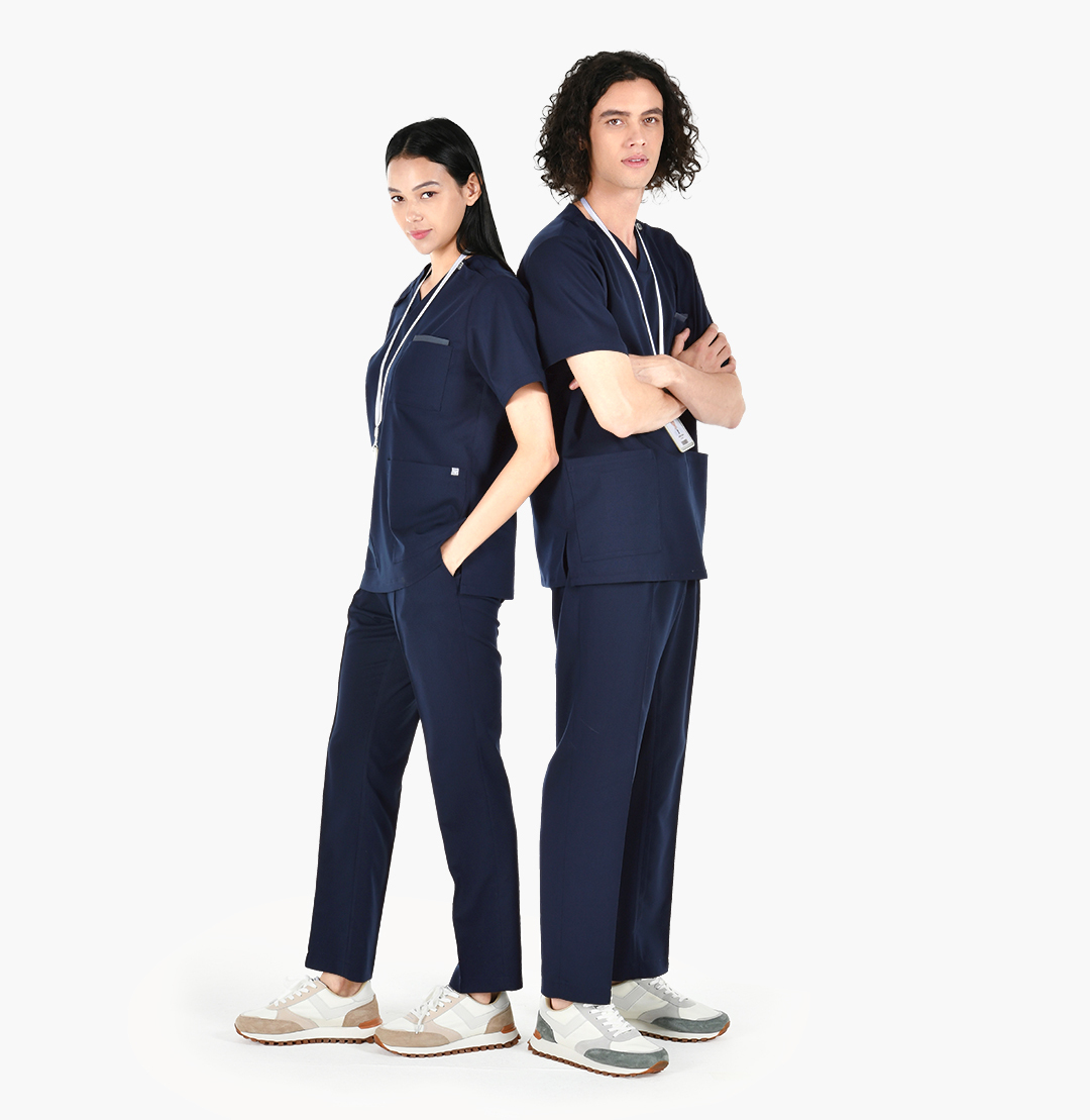 22205 AWESOME CLASSIC 男女通用刷手服 深海藍