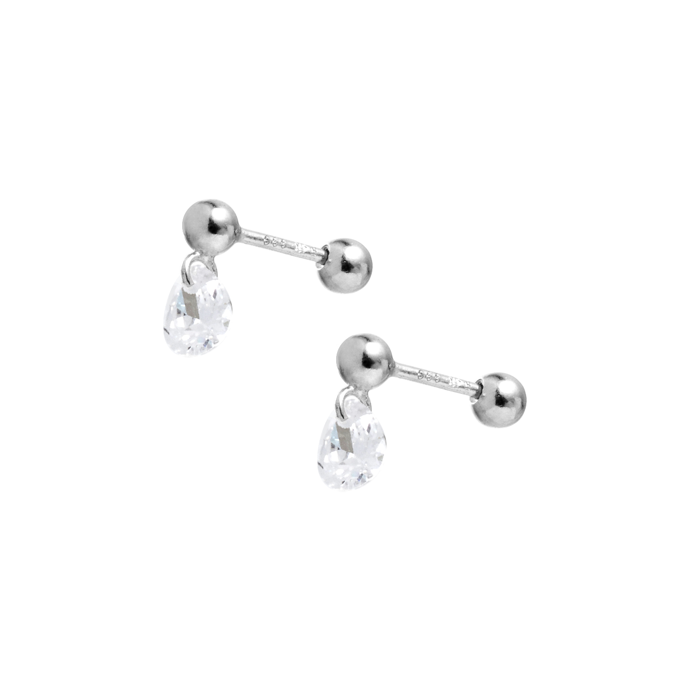 純銀,水滴,轉珠,耳環,平價飾品