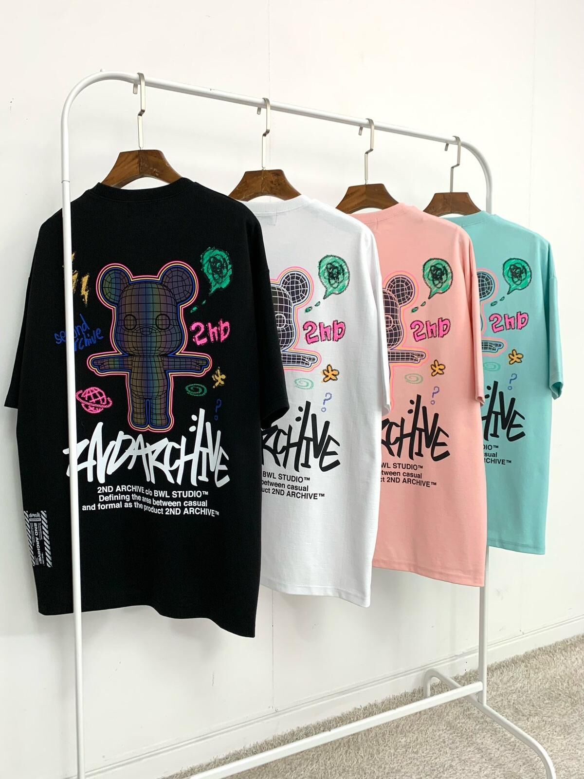 3M熊仔圖案英文字短袖Tee 2nd-261T