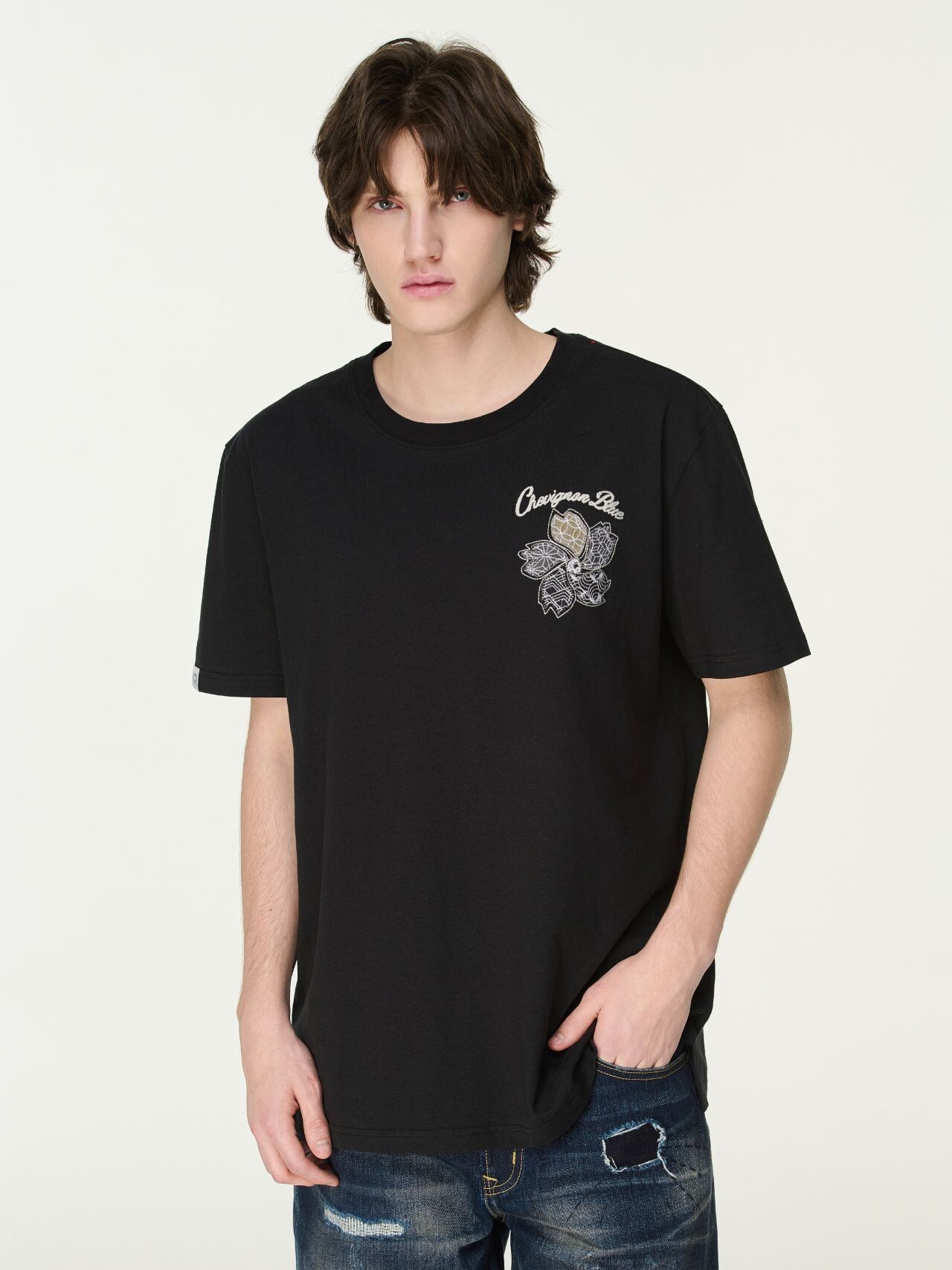 Chevignon - 男裝 V57 刺繡櫻花T恤