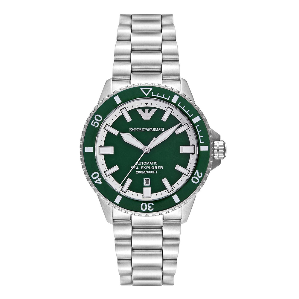 【Armani 亞曼尼】AR60079/AR60080 時尚 日期顯示 夜光 不鏽鋼 機械 手錶