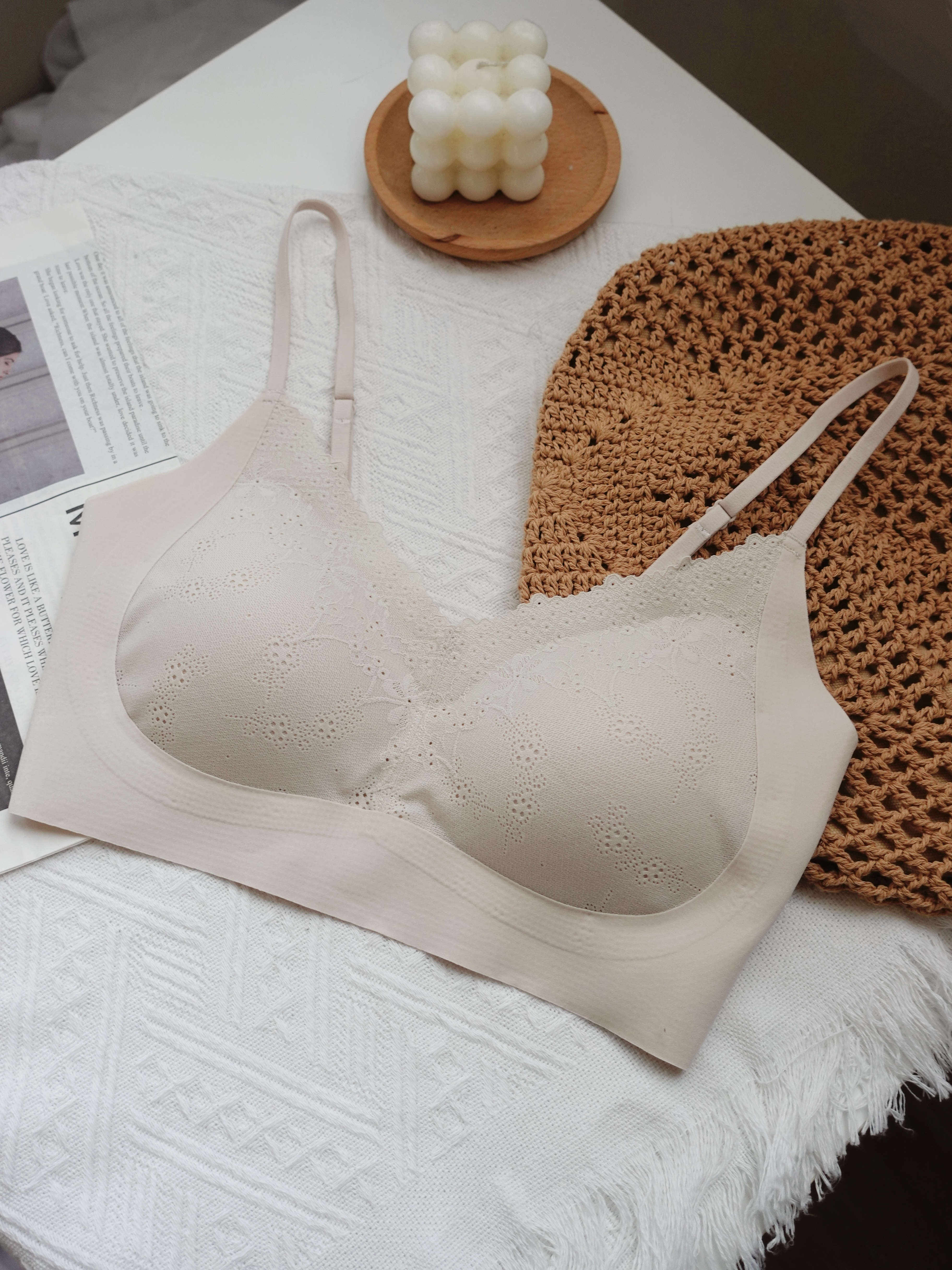 Taria Lace Wireless Bra Nude - BR19NUD