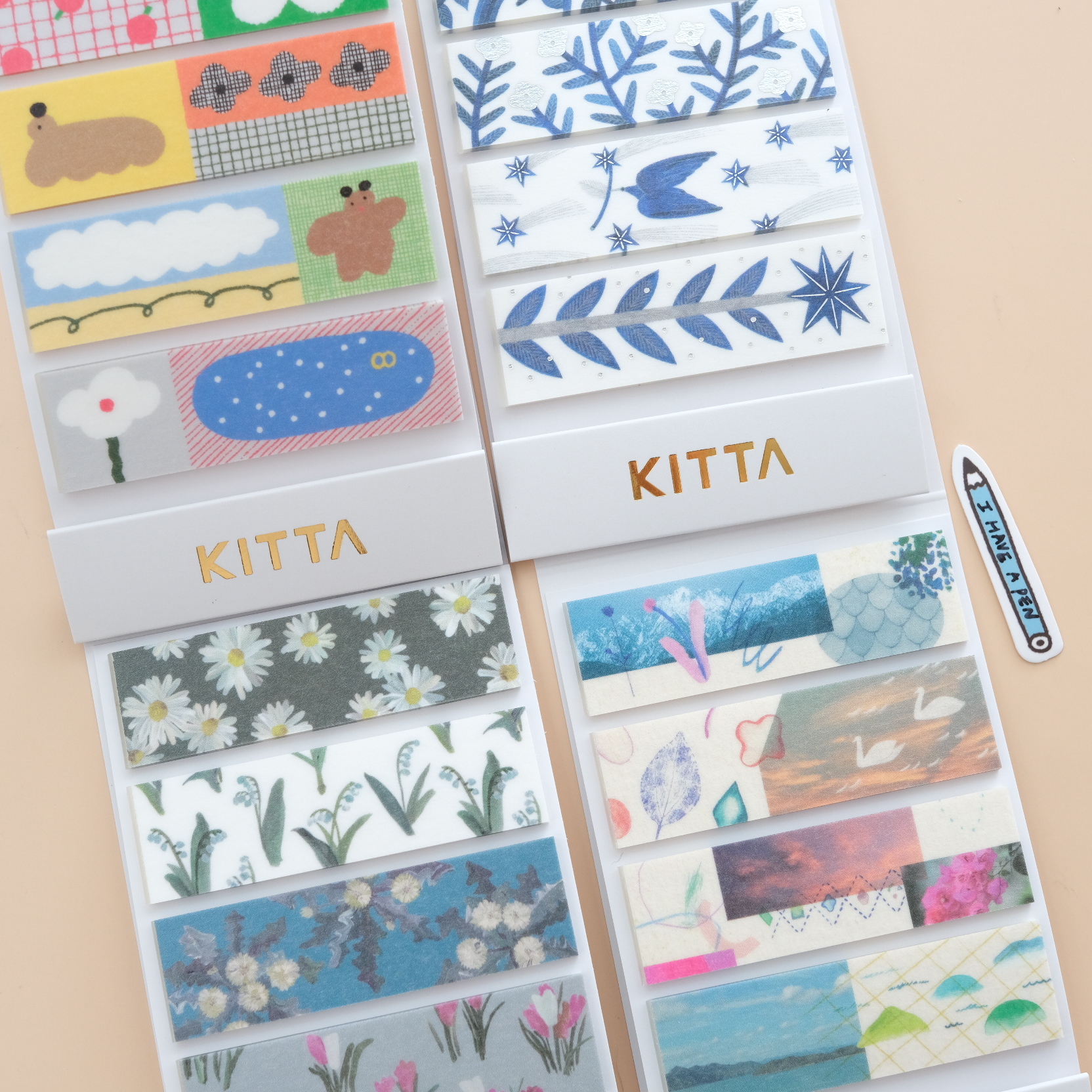 KITTA 和紙膠帶 閃亮 (銀箔加工) 隨身攜帶和紙膠帶｜KING JIM 日本