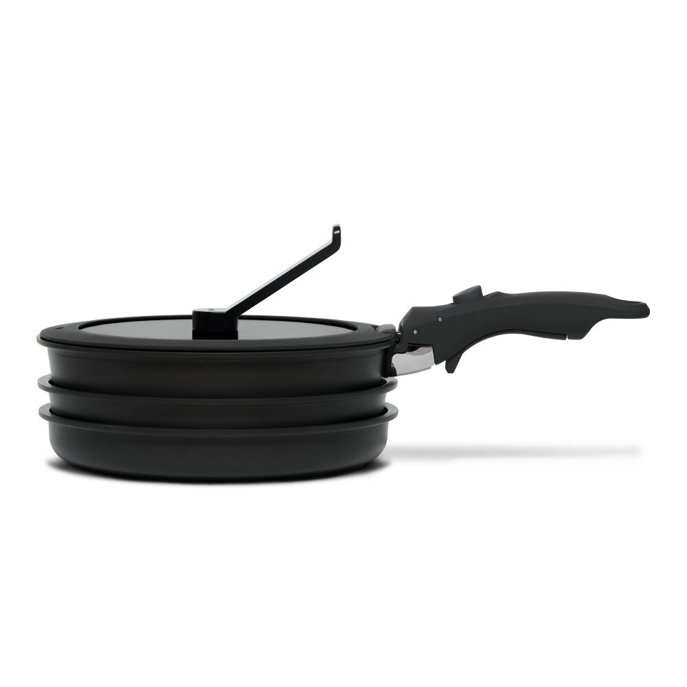 【保管品】Cook Best T304 7-Ply 片手鍋　2段　19cm 片手鍋 18cm ガス火専用 アルミ鍋 クックオール （ なべ お鍋 片手なべ