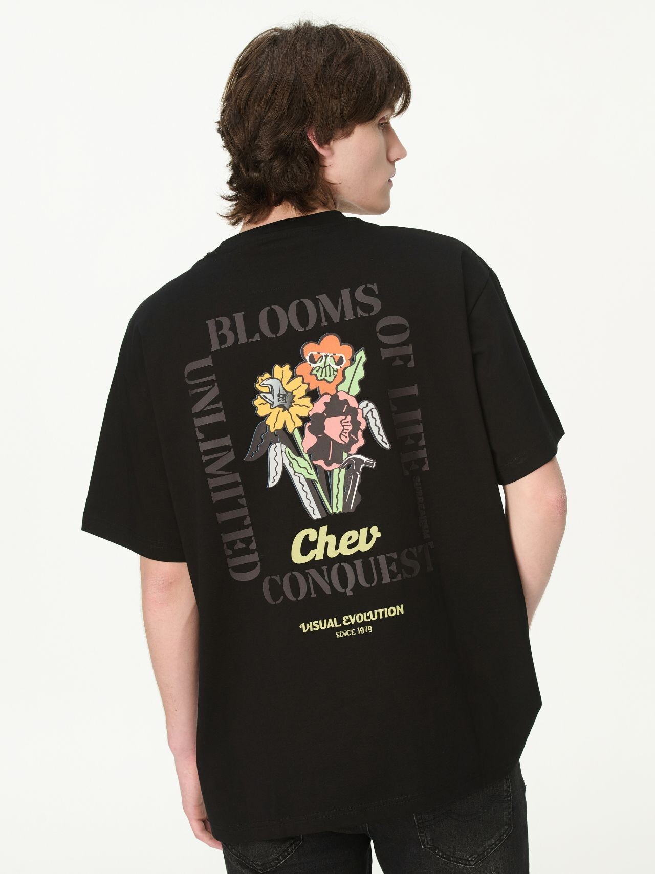 Chevignon - 男裝夏季花卉寬鬆涼感T恤