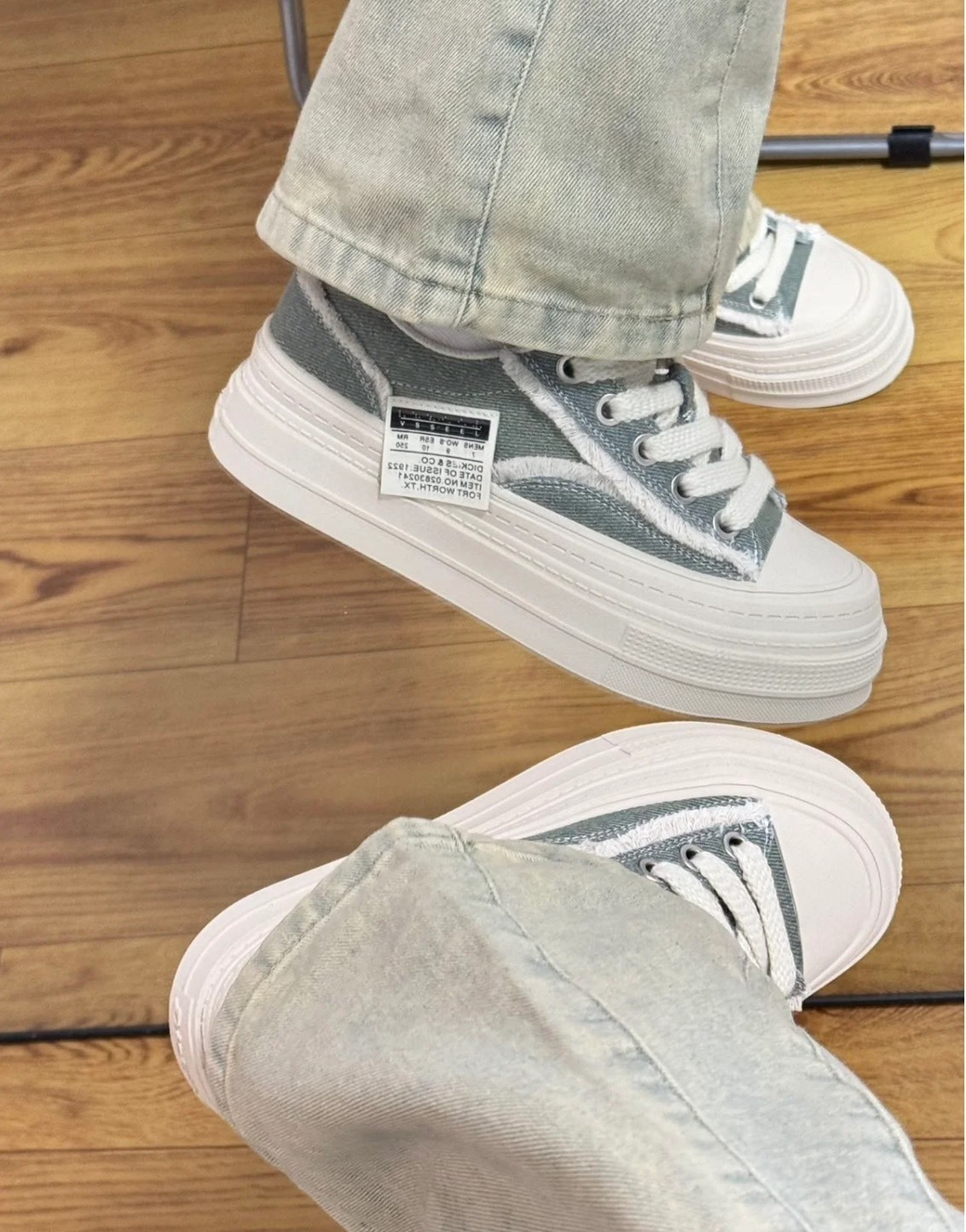 Dickies 厚底增高帆布板鞋（卡其綠）