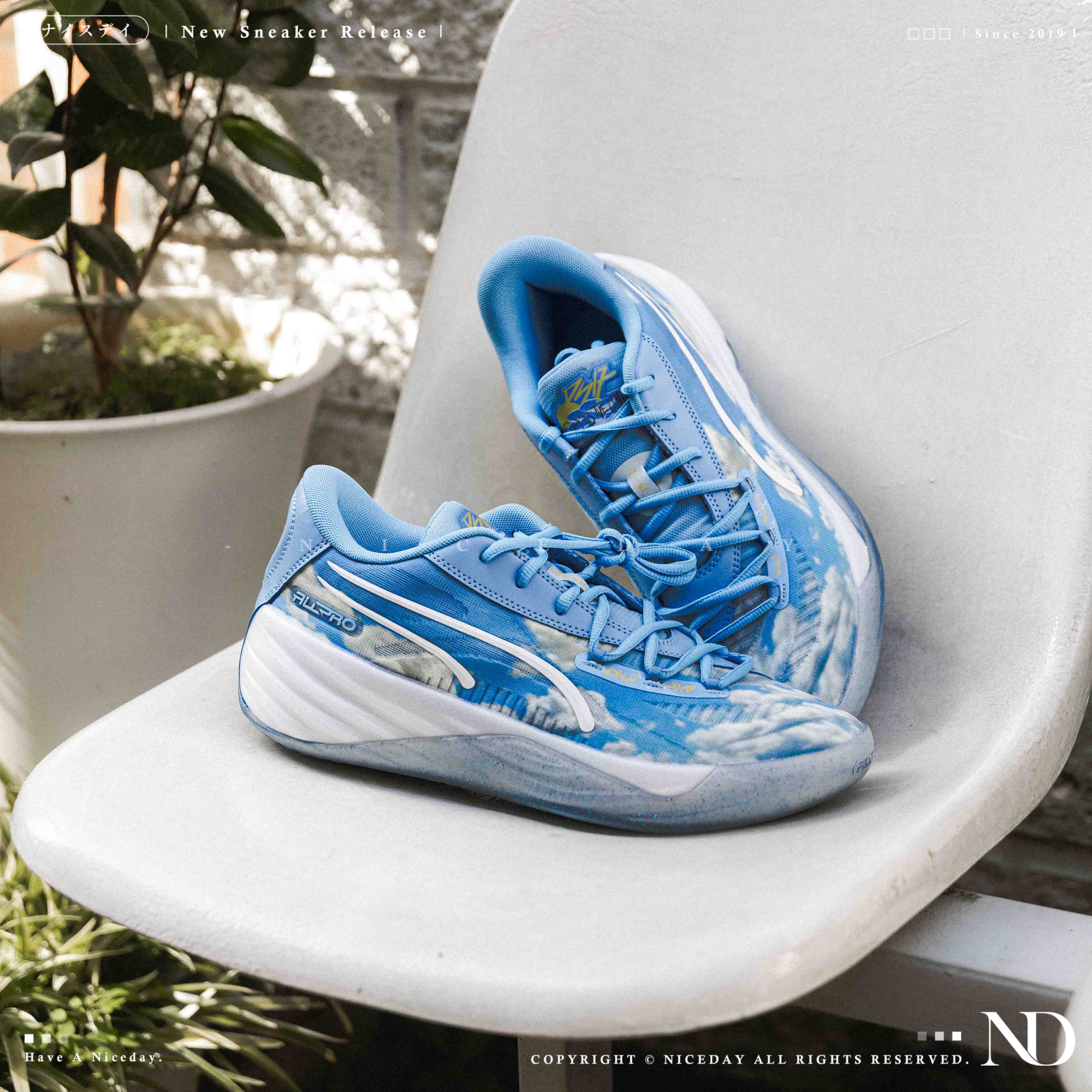 NICEDAY 現貨 PUMA All-Pro Nitro DS 藍白 淺藍 藍色 藍 實戰 施洛德 籃球鞋 311358-01