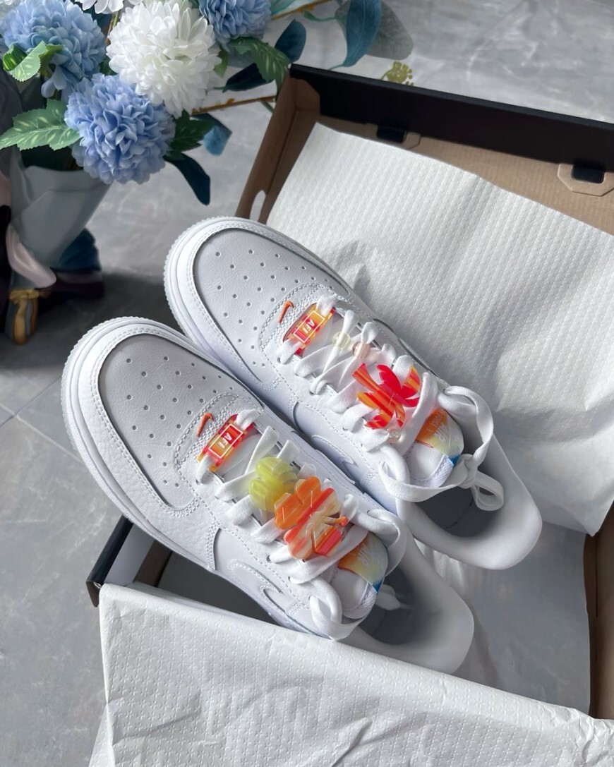 Nike Air Force 1 Low “Beach” WMNS AF1 熱帶 夏日沙灘 純白 荔枝皮 串飾 IB8875111