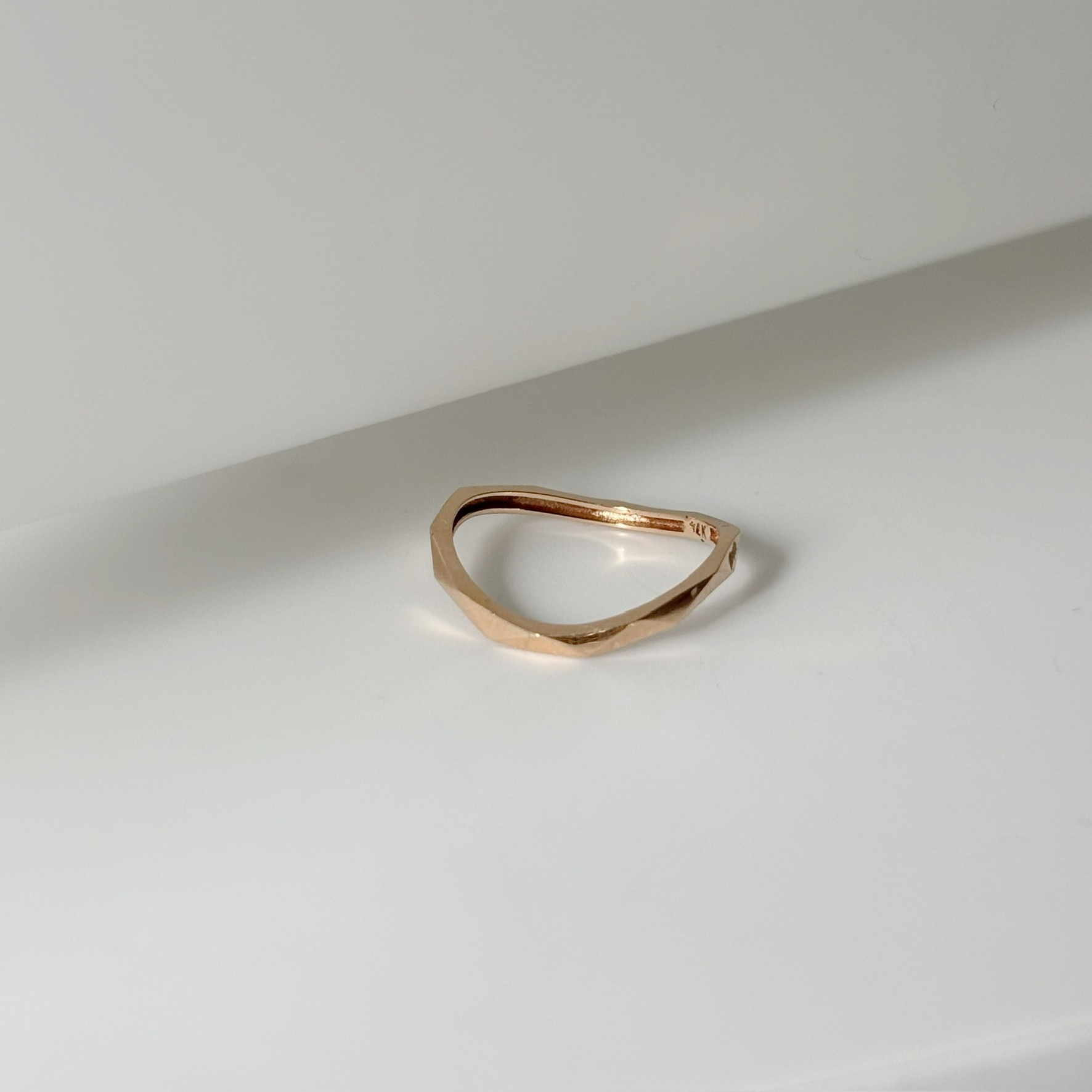 14K Glint Fold戒指