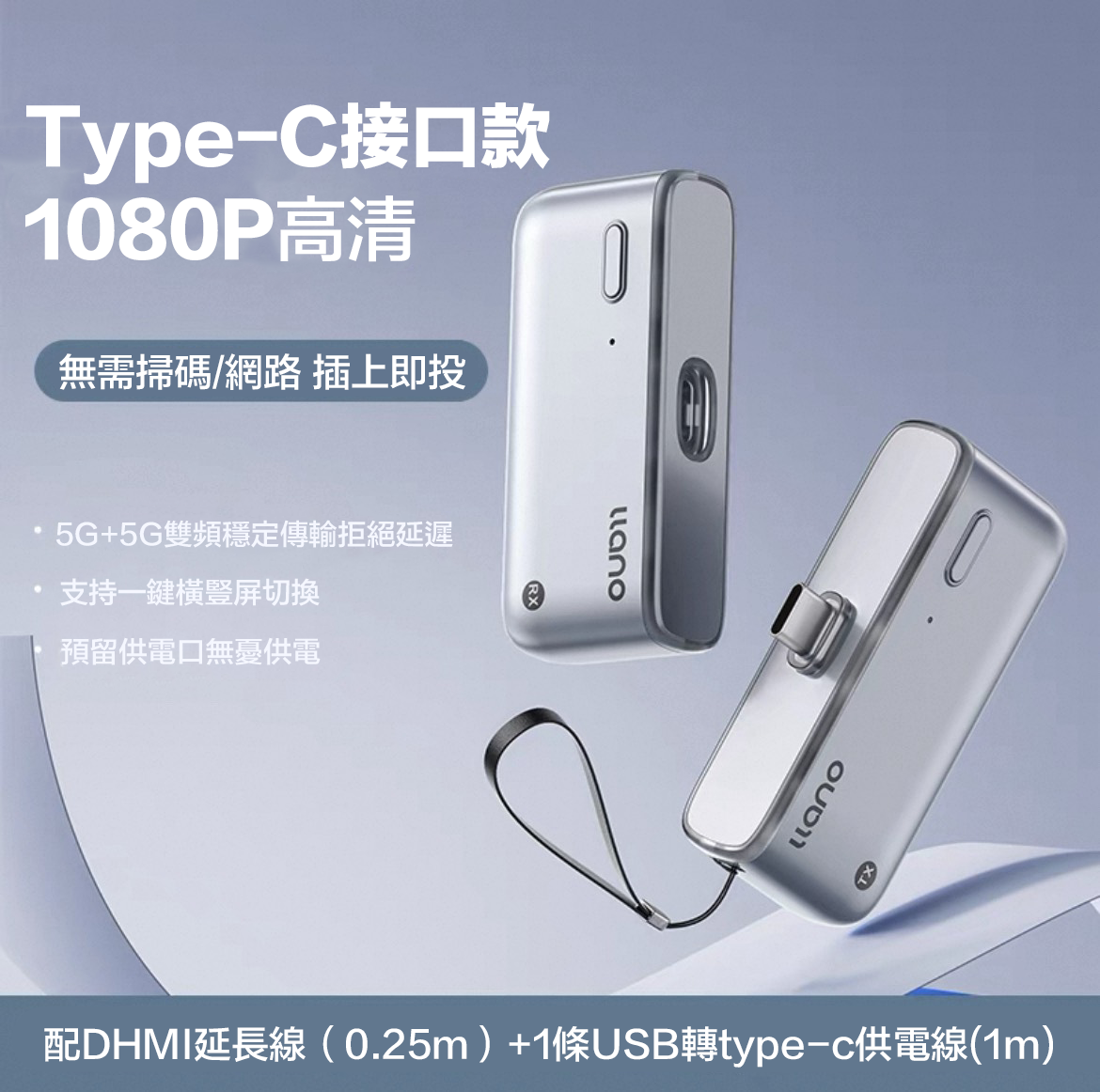 『預購』綠巨能 投屏魔盒 點對點無線投屏器 辦公娛樂兩不誤 手機投屏 點對點/無線兩種模式自由切換