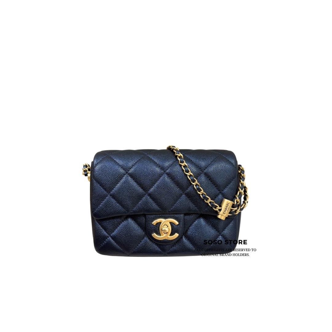 Chanel Mini Flap Bag - Navy / Ghw