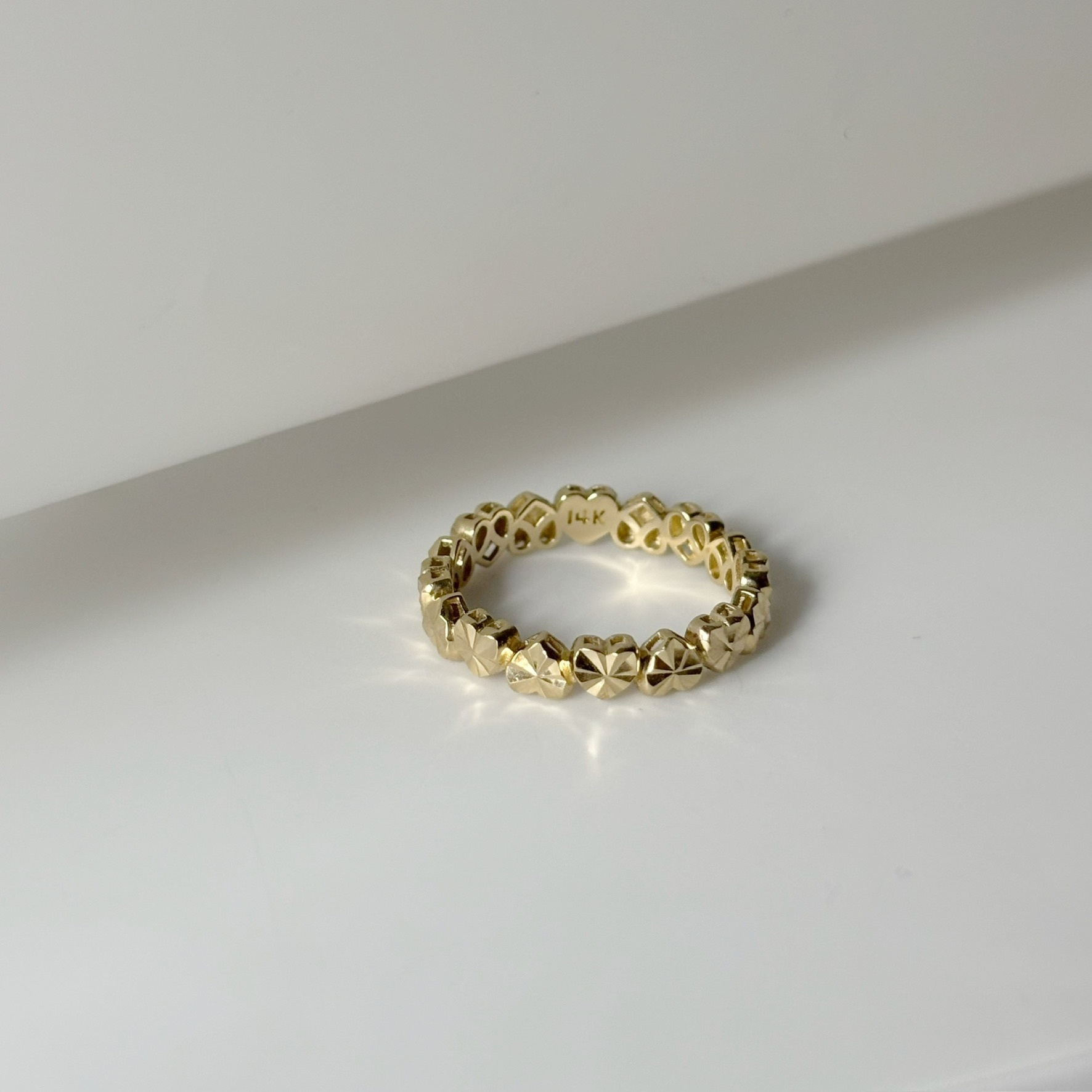 14K Glint Heartbeat戒指