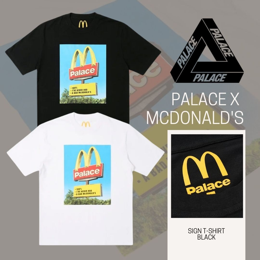 PALACE x McDonald's 聯名款 麥當勞 短T P25TS340  黑色 白色