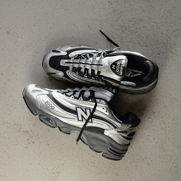 NEW BALANCE 慢跑鞋 M1000 黑銀灰 金屬感 Y2K  復古 男女 M1000EGR
