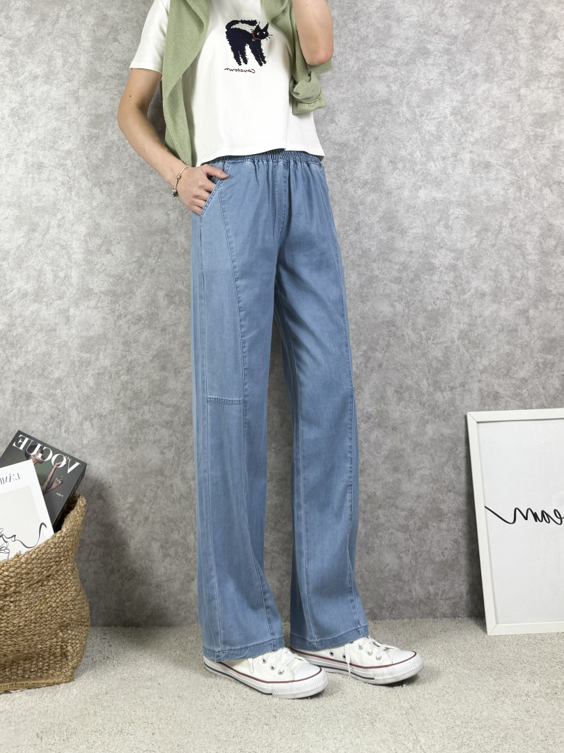 零束縛的日常|天絲鬆緊3D剪裁寬褲 ⚡ 搶現貨 ⚡