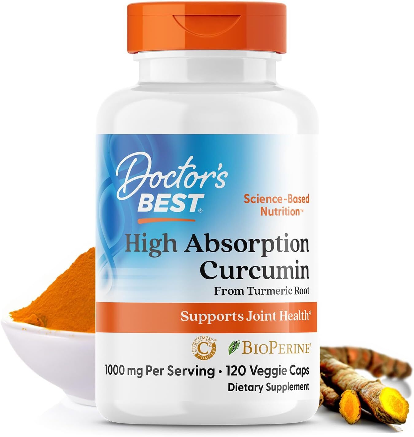 [預購] Doctor's Best 專利頂級Curcumin C3 薑黃素 500mg 120粒膠囊 含黑胡椒素 Turmeric
