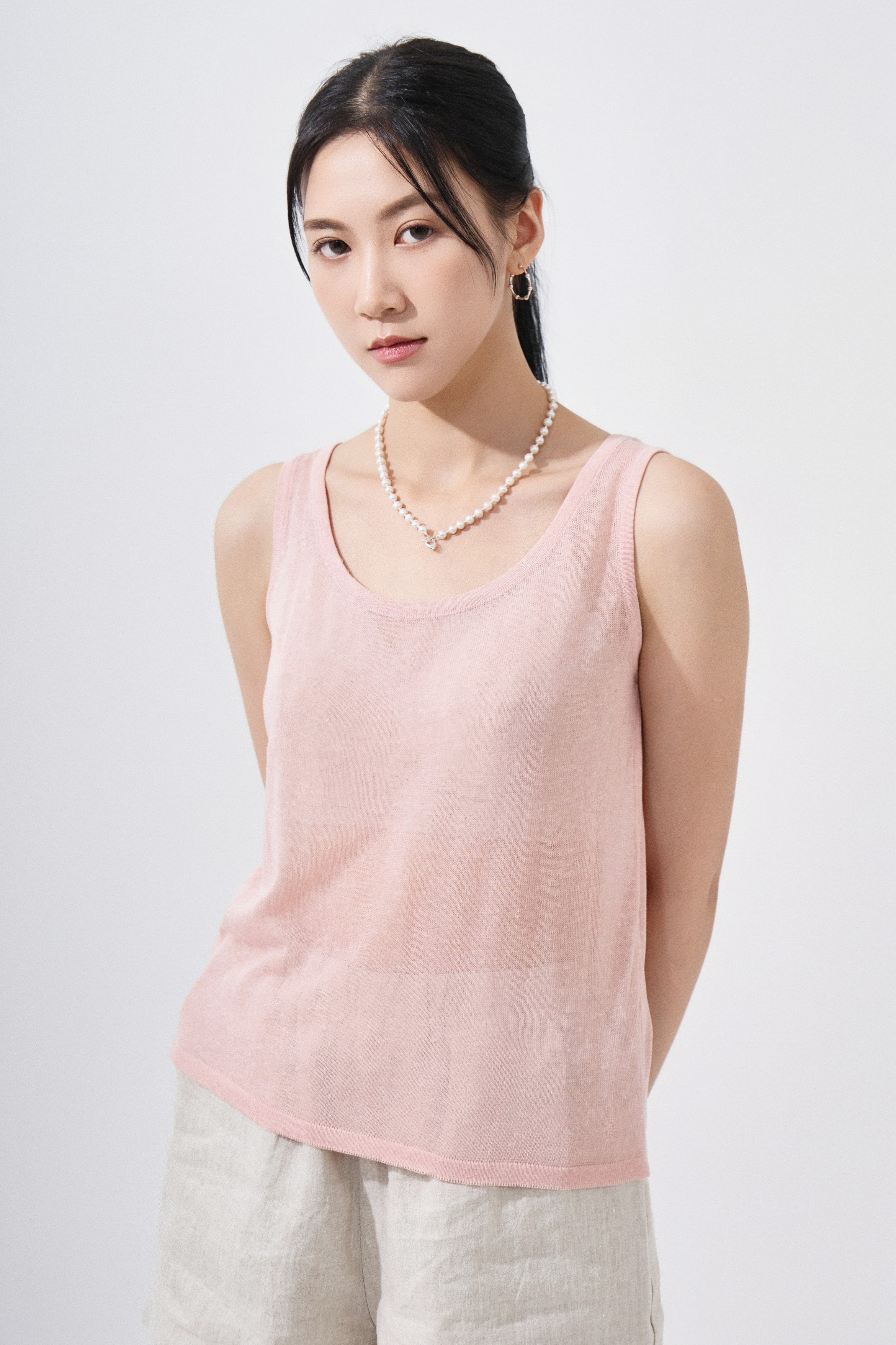 簡約透薄針織背心  (*現貨款式）