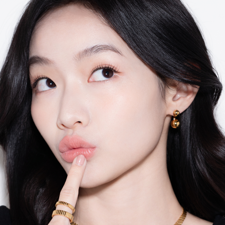 OUS Dual Orbs Earrings 不對稱球型耳環 金