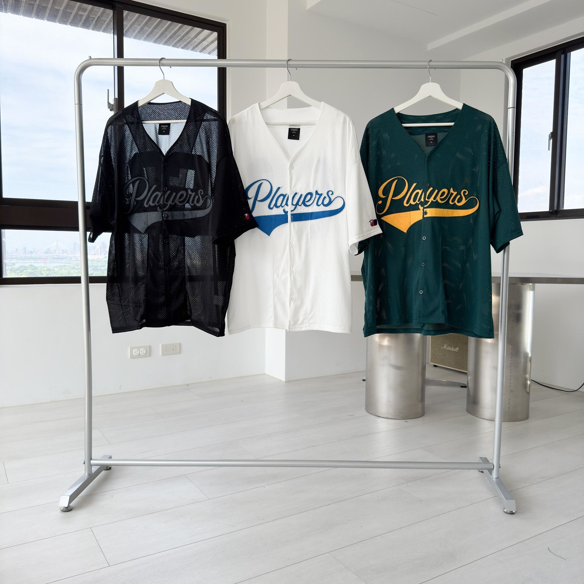 Players 美式V領網眼貼布罩衫 18867